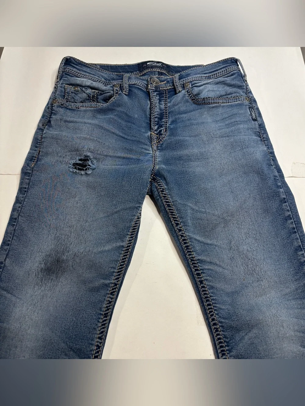 Silver Jeans Co Grayson Men Jeans 31x30 Blue Straight Leg Stretch Denim